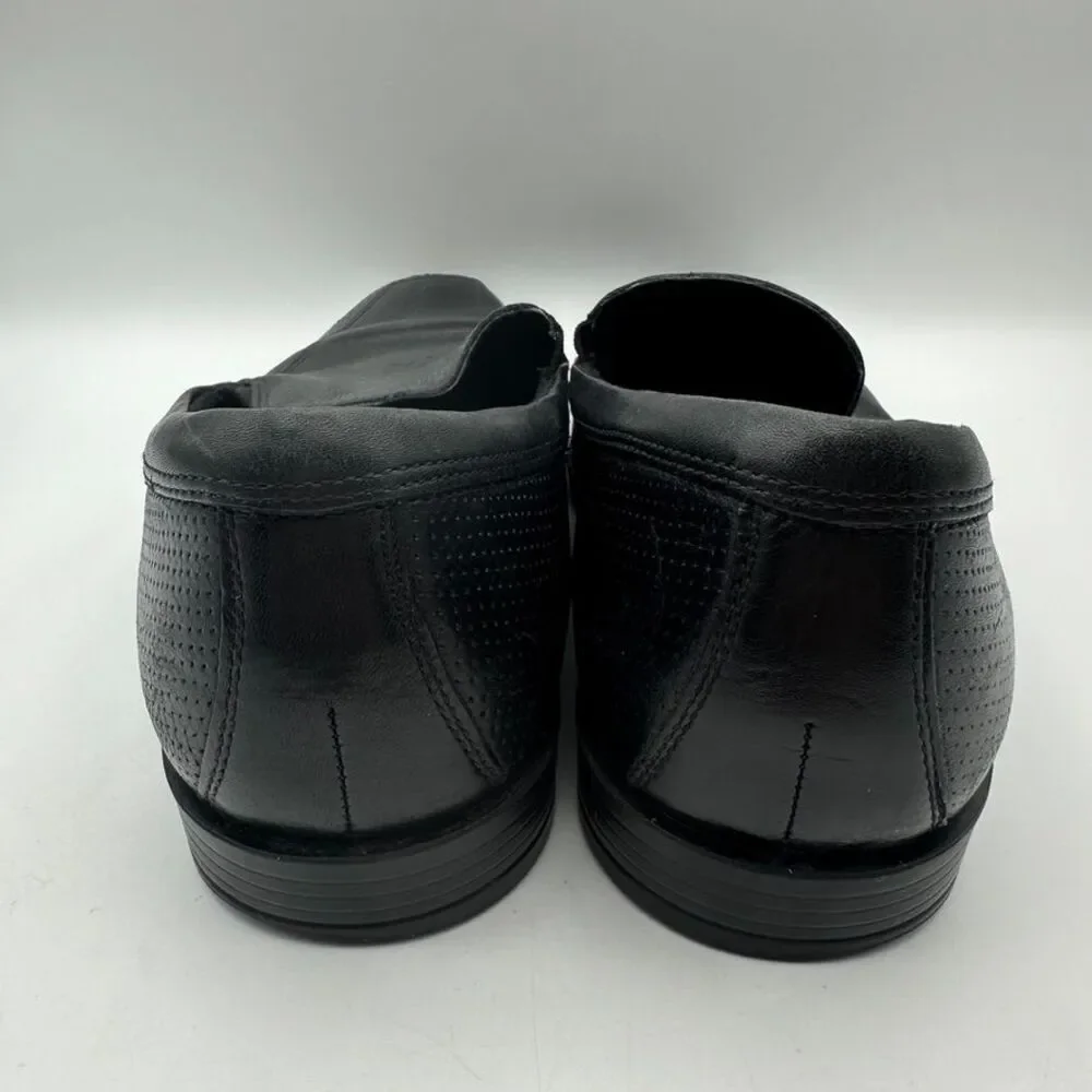 Ecco Men's‎ Black Leather Slip-On Dress Loafers Business Shoes Size 43 US 9-9.5
